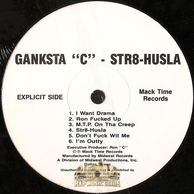 Ganksta C - Str8 Husla: Record | Rap Music Guide